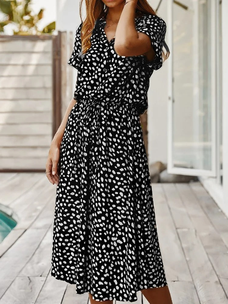 Emerie | Women's Casual Printed Shirt Dress