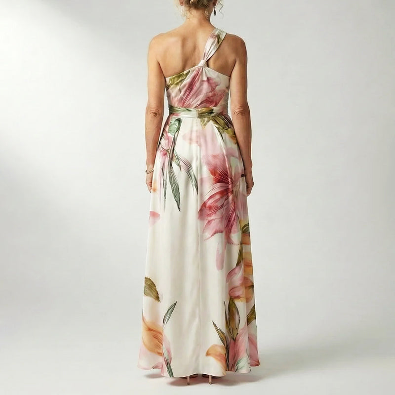 Grace | Women's Evening Halter Neck Printed Dress