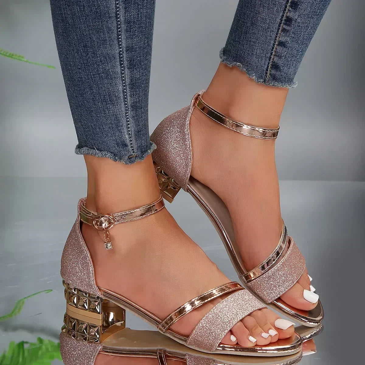Zara | Women's Chic Heel Slide Sandals