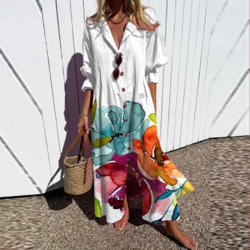 Fleuria | Women's Summer Floral Maxi Dress