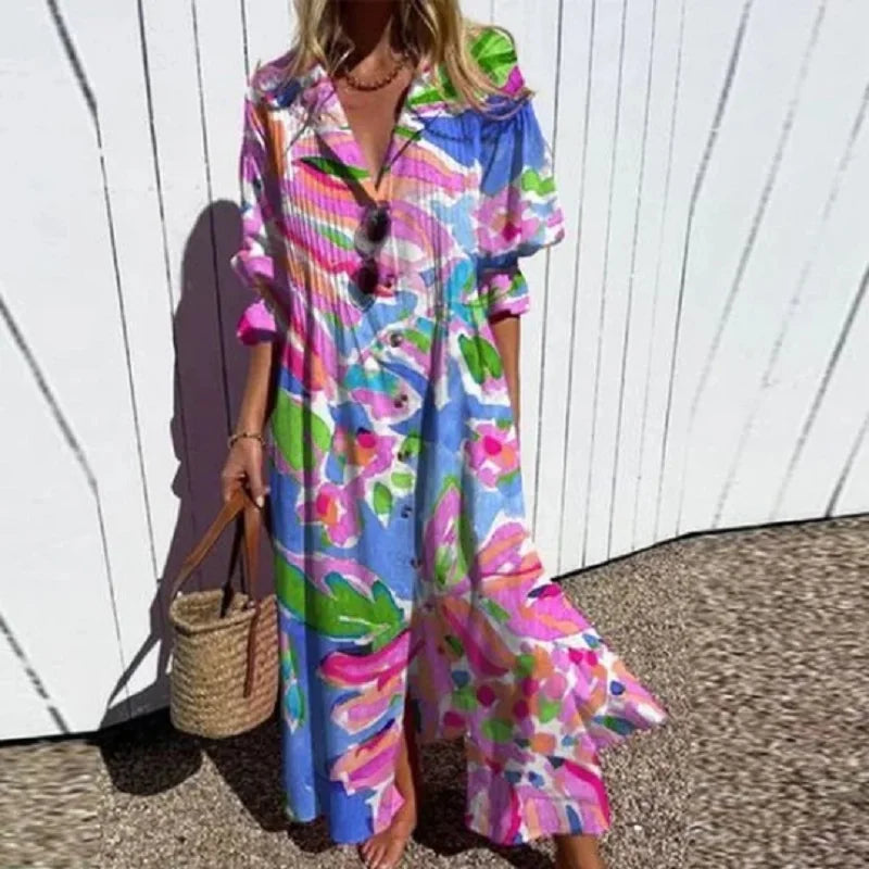 Fleuria | Women's Summer Floral Maxi Dress
