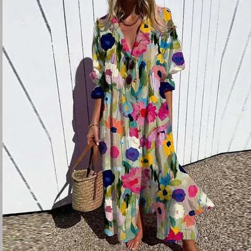Fleuria | Women's Summer Floral Maxi Dress