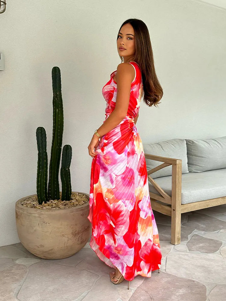 Chechi | Women's Pleated One-shoulder Summer Dress
