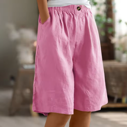 Saffron | Women's Summer Linen Shorts