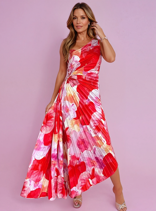 Chechi | Women's Pleated One-shoulder Summer Dress