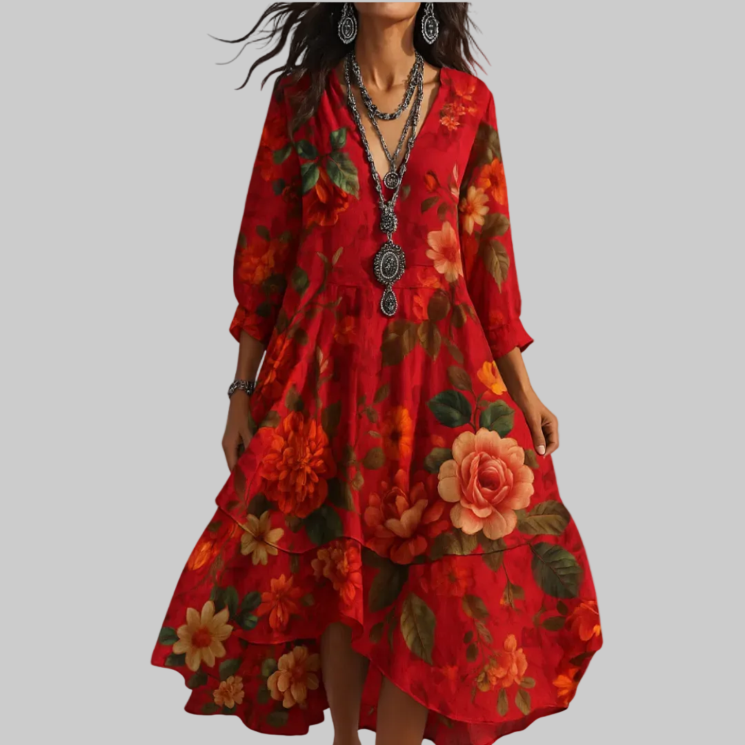 Aurelia | Women's Summer Floral Midi Dress