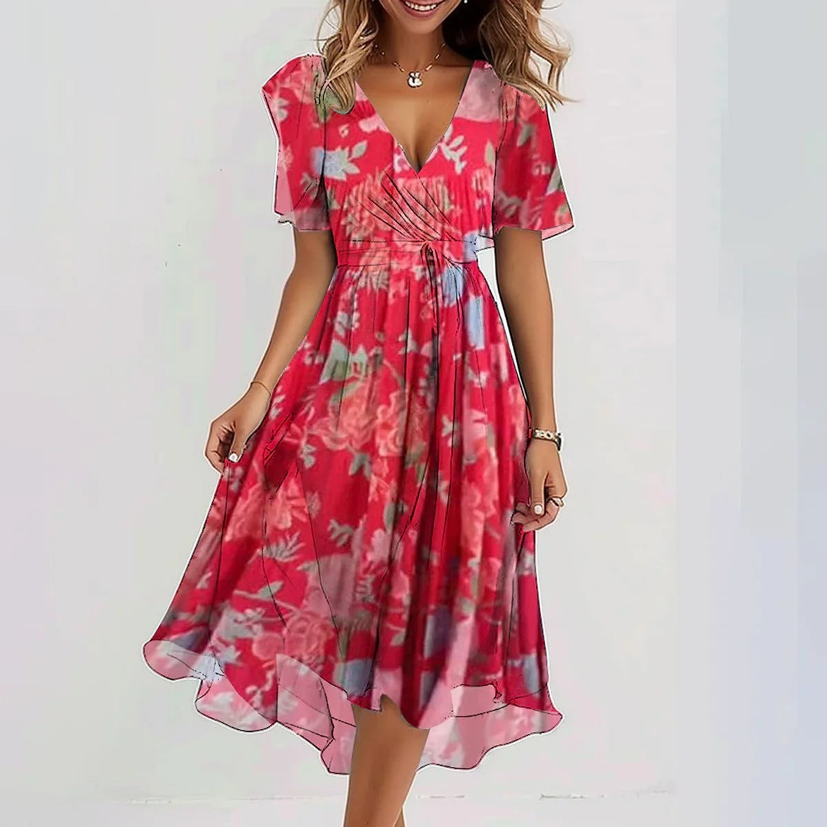 Connie | Women's Elegant Summer Midi Dress