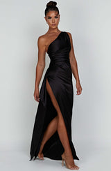 Cassidy | Women’s Elegant Satin Wedding Guest Dress
