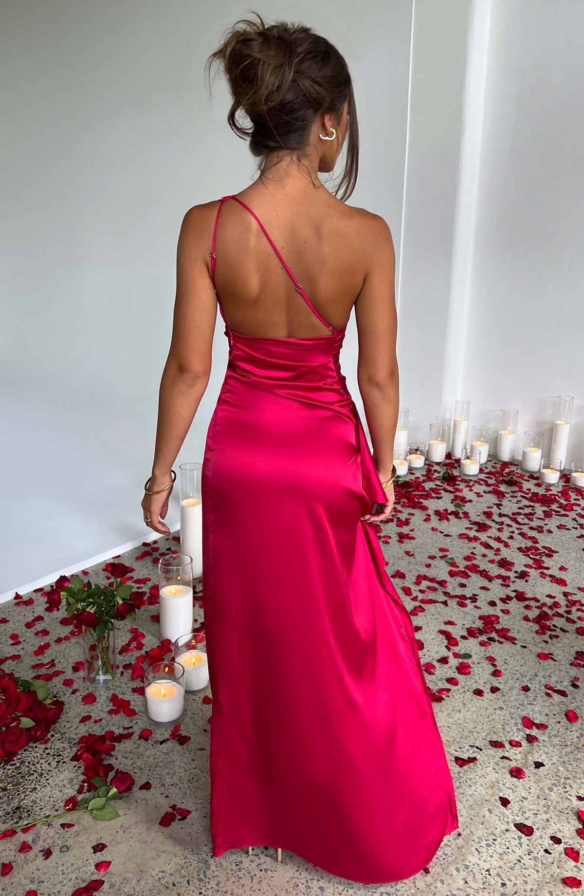 Cassidy | Women’s Elegant Satin Wedding Guest Dress