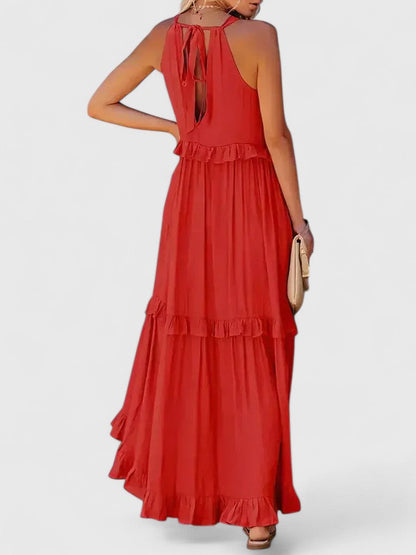 Anise | Women's Elegant Draped Tiered Maxi Dress