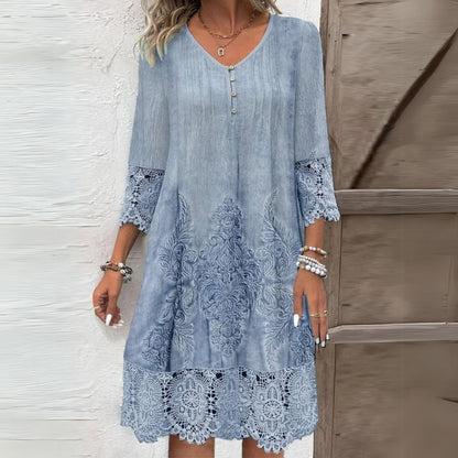 Briar | Women's Classic Long Sleeve Boho Midi Dress