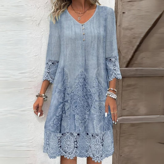 Briar | Women's Classic Long Sleeve Boho Midi Dress