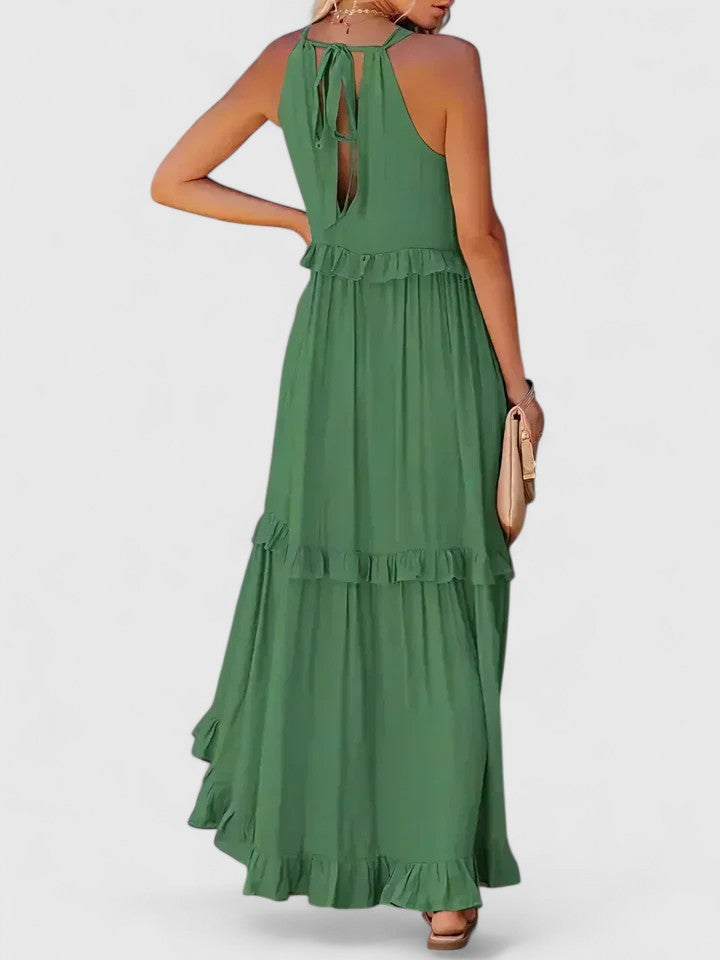 Anise | Women's Elegant Draped Tiered Maxi Dress