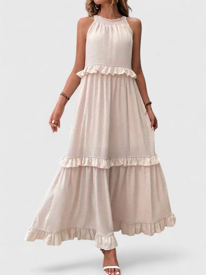 Anise | Women's Elegant Draped Tiered Maxi Dress