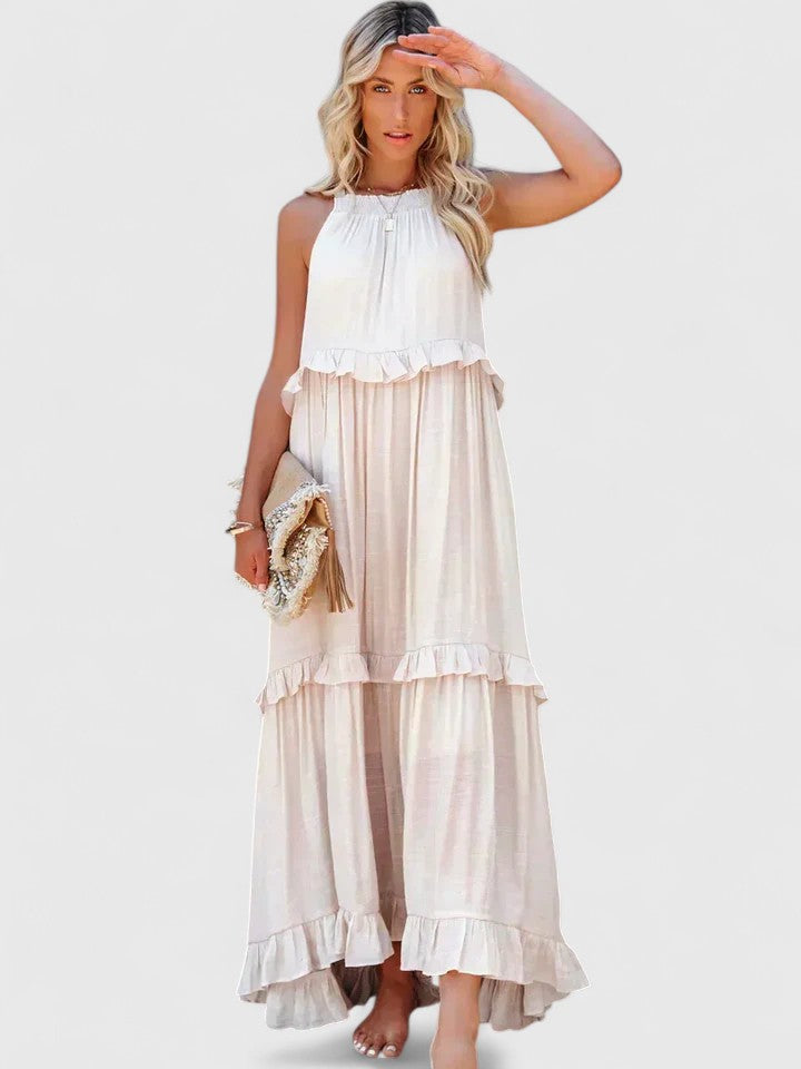 Anise | Women's Elegant Draped Tiered Maxi Dress