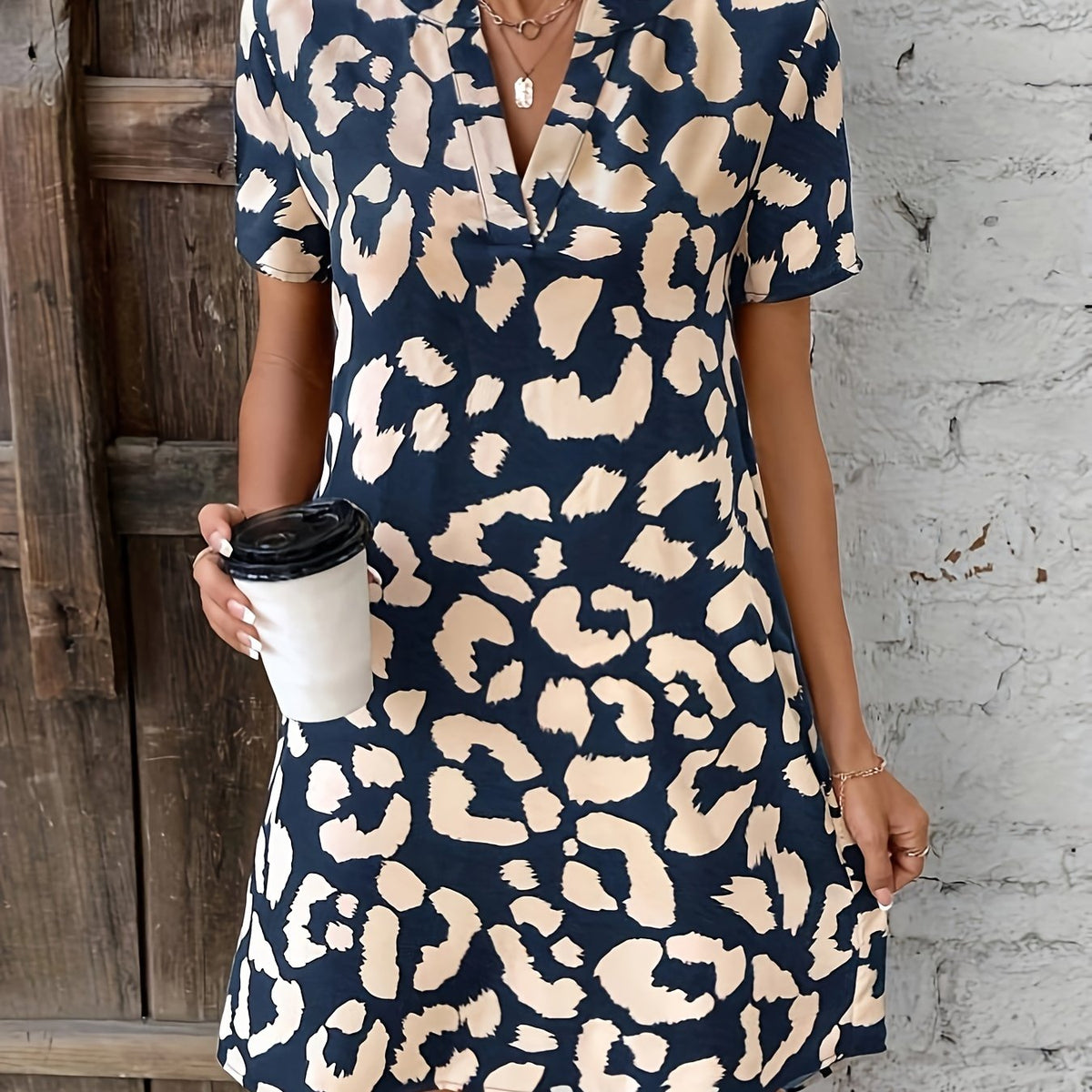 Naila | Women's Casual Printed Midi Dress