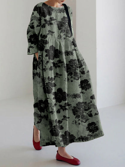 Juno | Women's  Floral Relaxed Maxi Dress