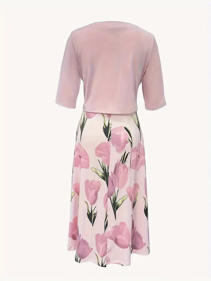 Paige | Women’s Elegant Floral Print V-Neck Maxi Dress Set