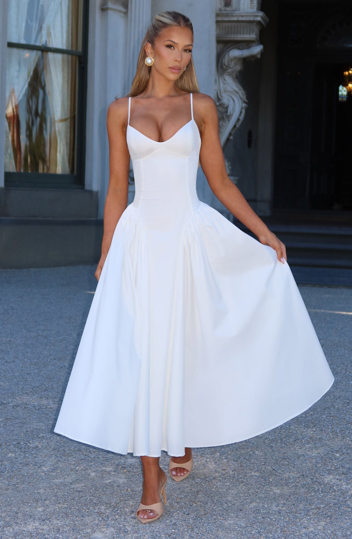 Julia | Women's Sophisticated A-line Summer Midi Dress