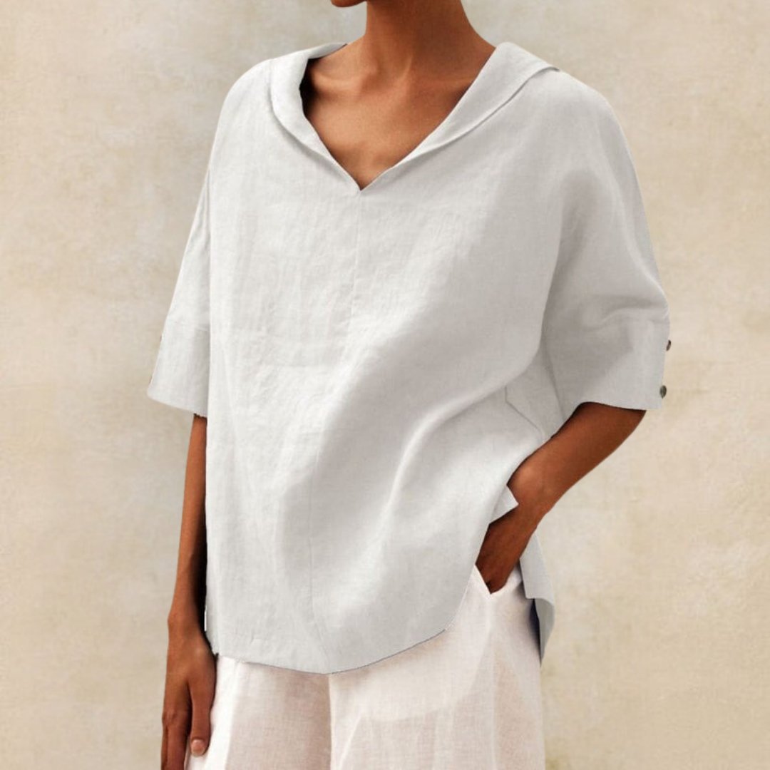 Lena | Women's V-Neck Casual Everyday Shirt