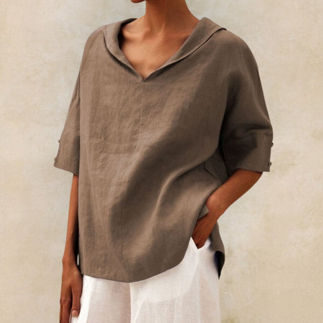 Lena | Women's V-Neck Casual Everyday Shirt