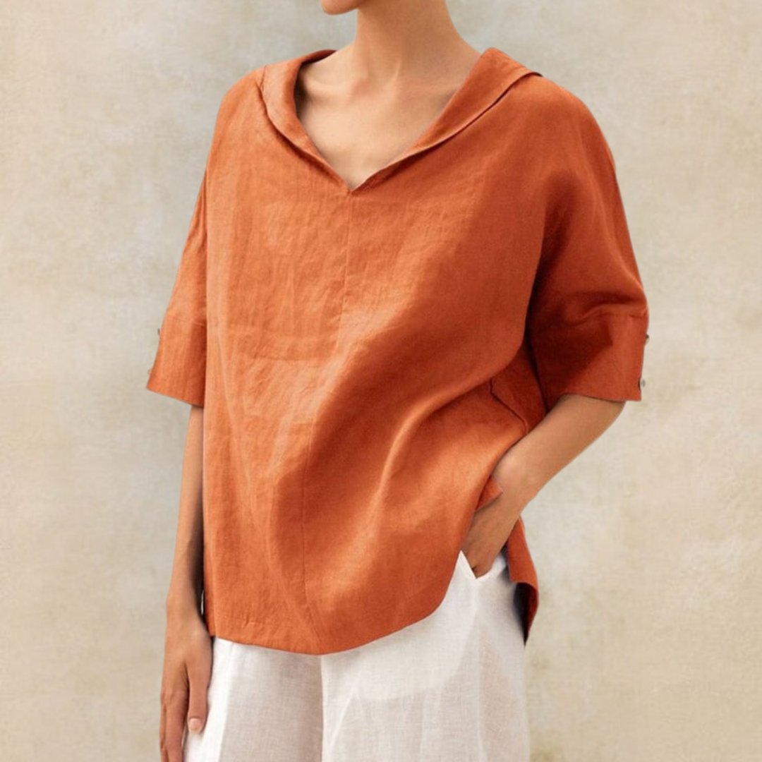 Lena | Women's V-Neck Casual Everyday Shirt