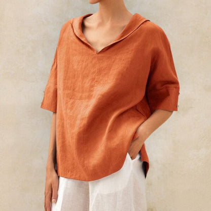 Lena | Women's V-Neck Casual Everyday Shirt