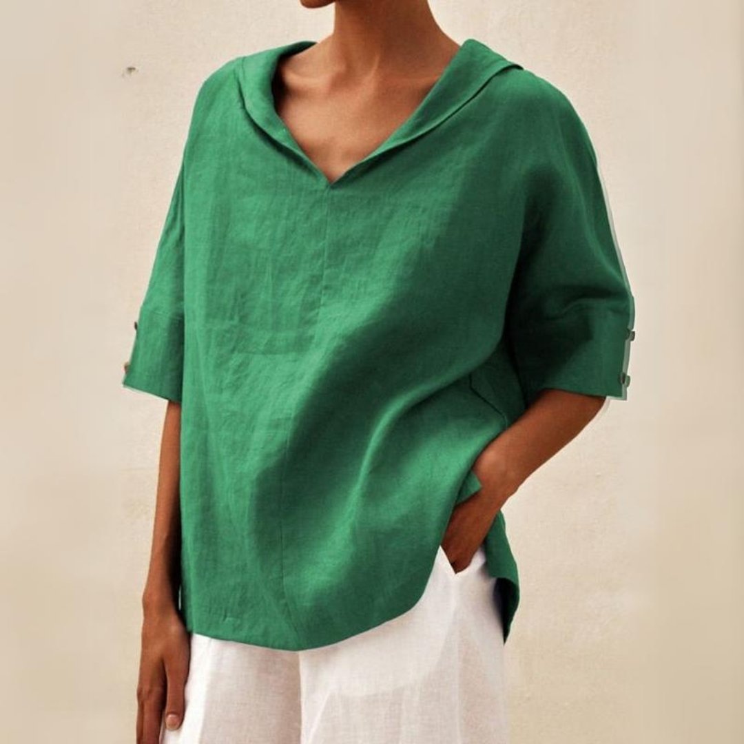 Lena | Women's V-Neck Casual Everyday Shirt