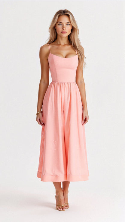 Georgia | Women's Classic Spaghetti Strap A-line Dress