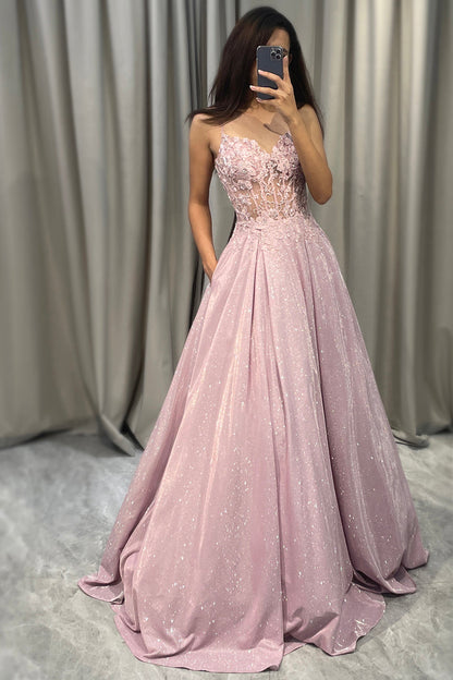 Lily | Women's Elegant Maxi Wedding Guest Dress with Spaghetti Straps